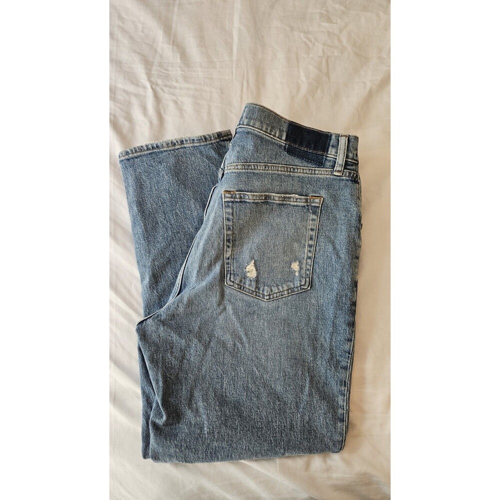 NWT Abercrombie Curve Love 90s Straight Asymmetric Jeans 33/16S